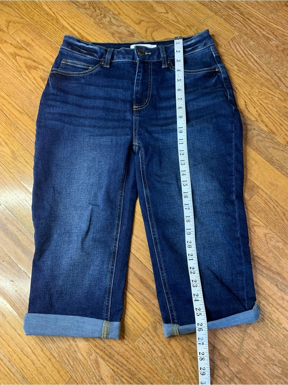 mySTYLE Dark Wash Denim Capris / Crop Jeans - Size 6 - Picture 5 of 8